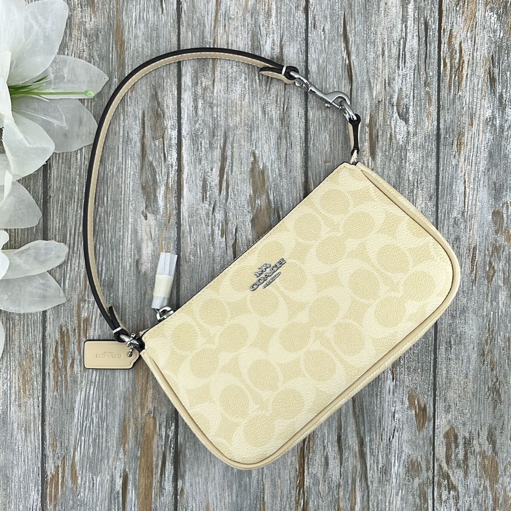Coach Nolita 19 In Signature Canvas Butter Yellow Shoulder Bag Purse - Picture 3 of 10